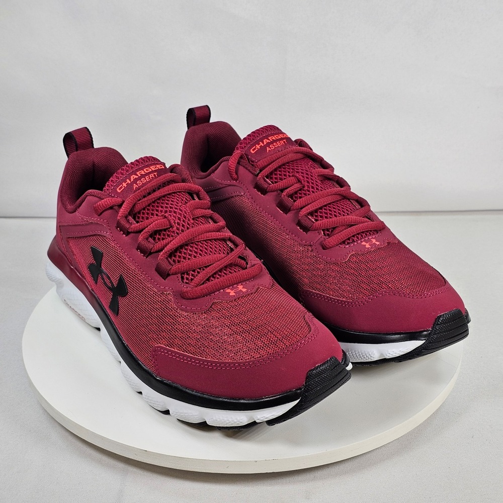Under Armour Charged Assert 9 Womens Running Shoes Maroon Black Sz 10 NWOT
